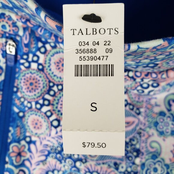 Talbots Everyday Stretch Skort Small Blue Dreamy Paisley Pull On NWT New - Picture 7 of 8